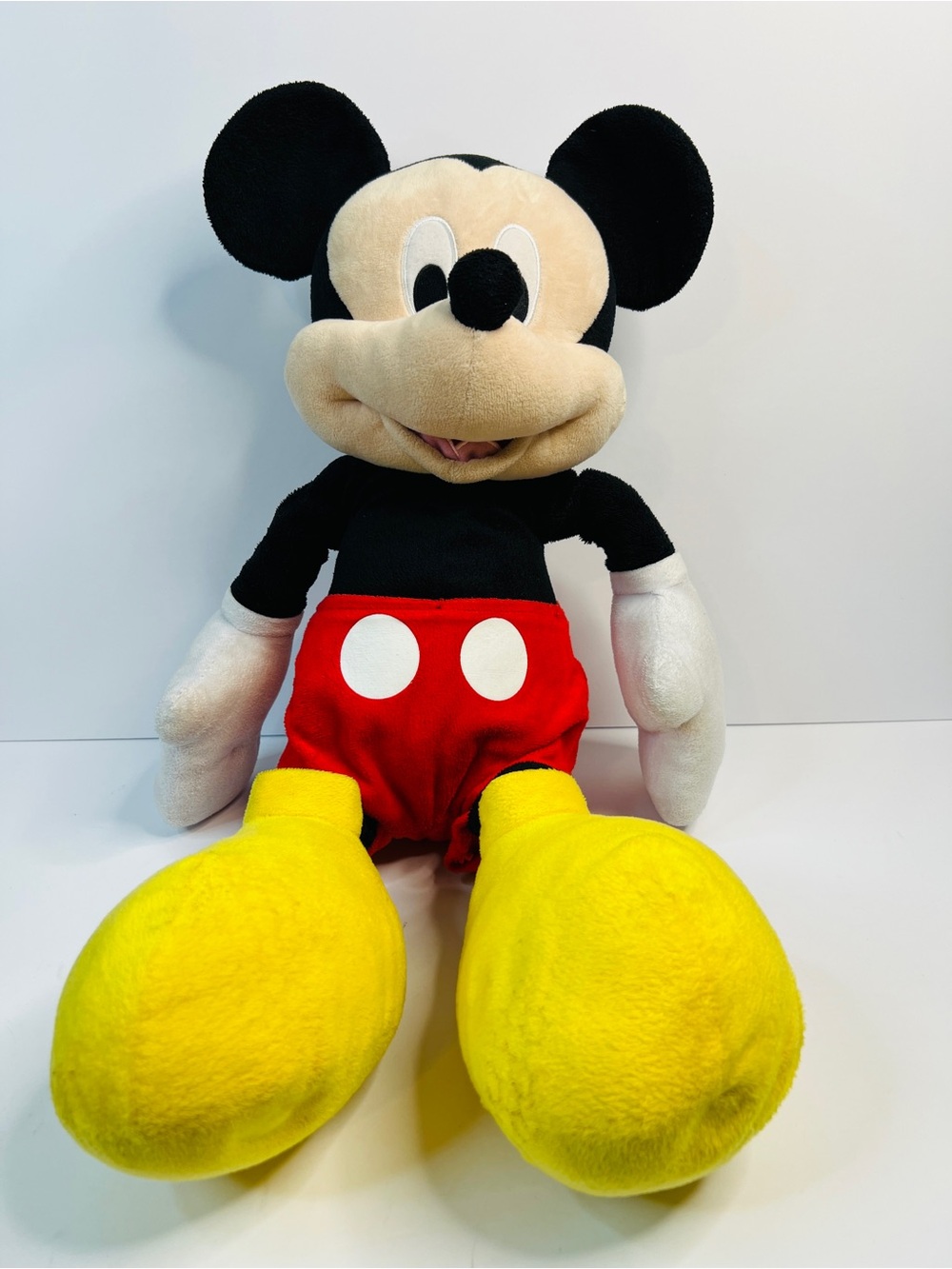 Disney Mickey Mouse Plush - Black, Red, Yellow, White Approximately 22”